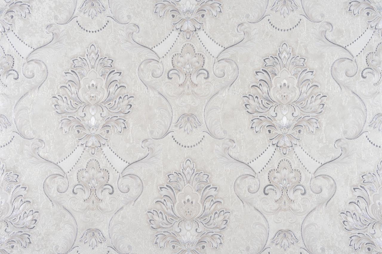 Обои флизелиновые Elegance Александрия 2373-01 Декор винил горячего тиснения 1,06х10,05 м Молочный