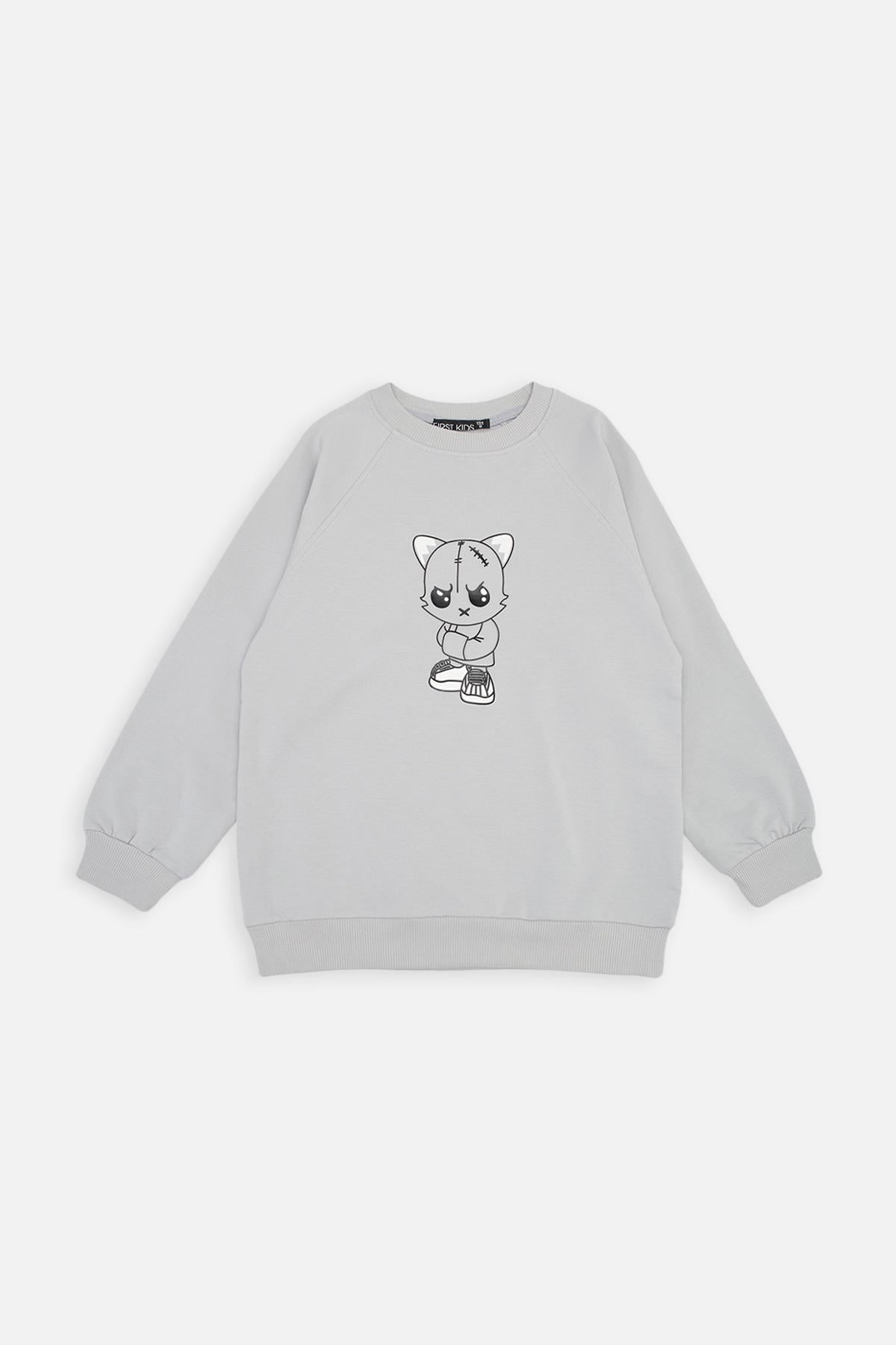 Свитшот для мальчика 146 см Серый (ЦБ-00260232)