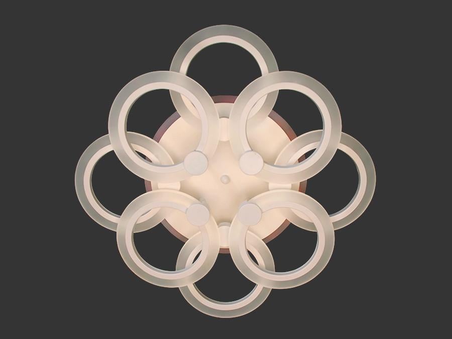 Люстра LED в спальню A8022-4+4WH-LS 110W на 16 кв.м Білий (1911084600)