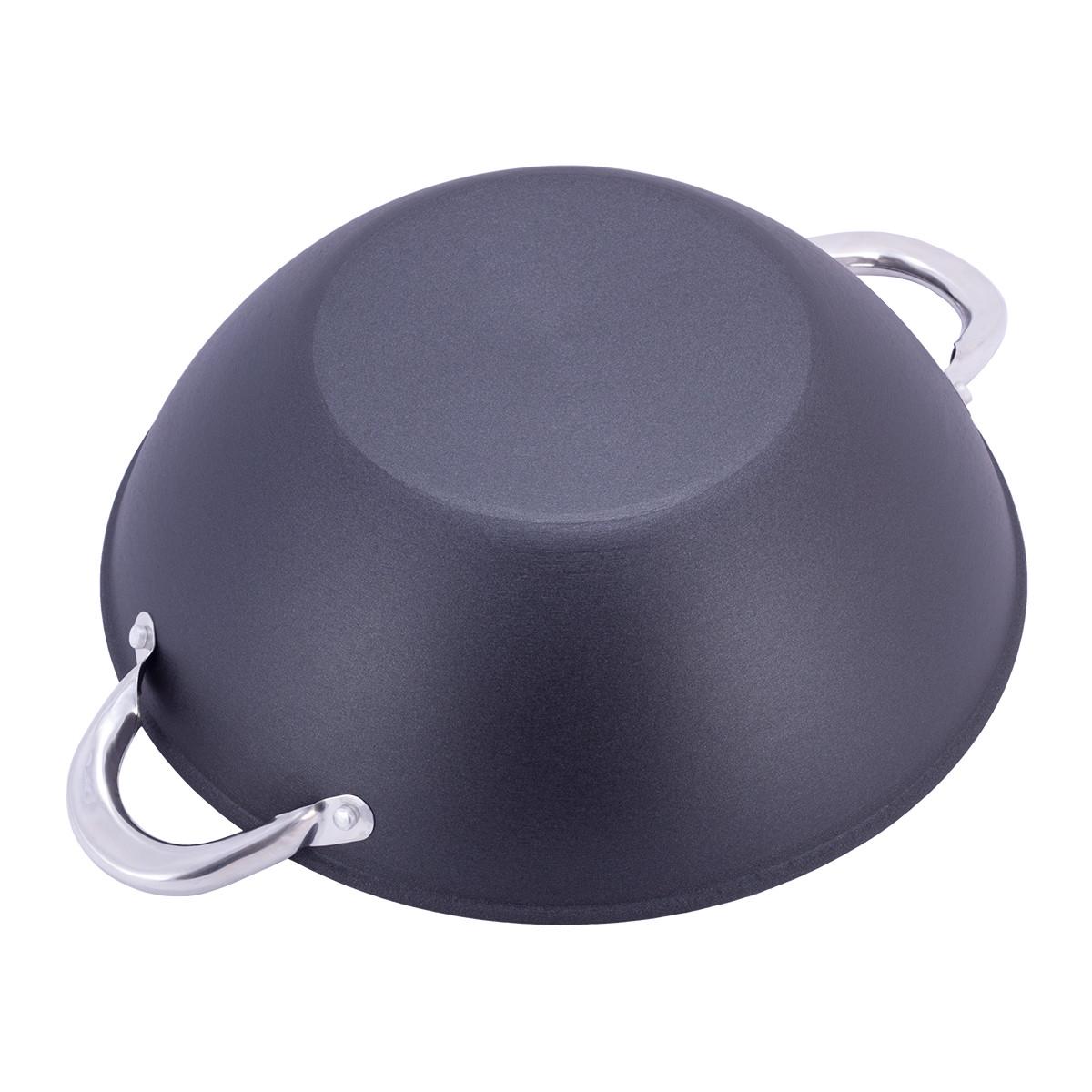 Котел чугунный для плова Kamille Wok KM-4807MR с антипригарным покрытием для индукции и газа 4,5 л (29-84-4807MR) - фото 9