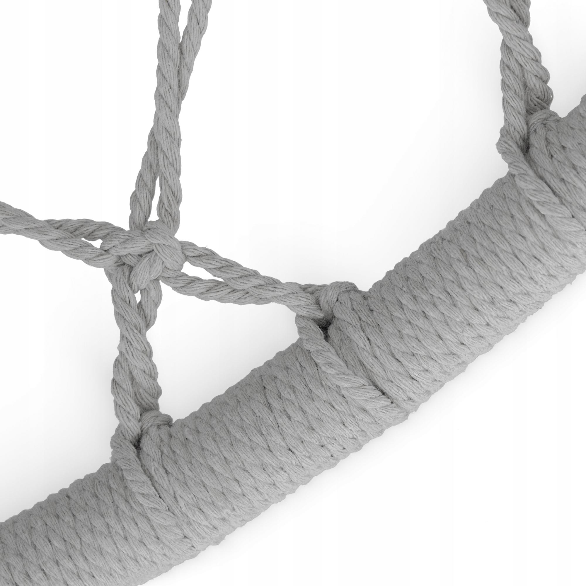 Кресло-качели подвесное 4fizjo Boho Dream с подушкой плетеное 80 см Grey (P-5905973404532) - фото 9