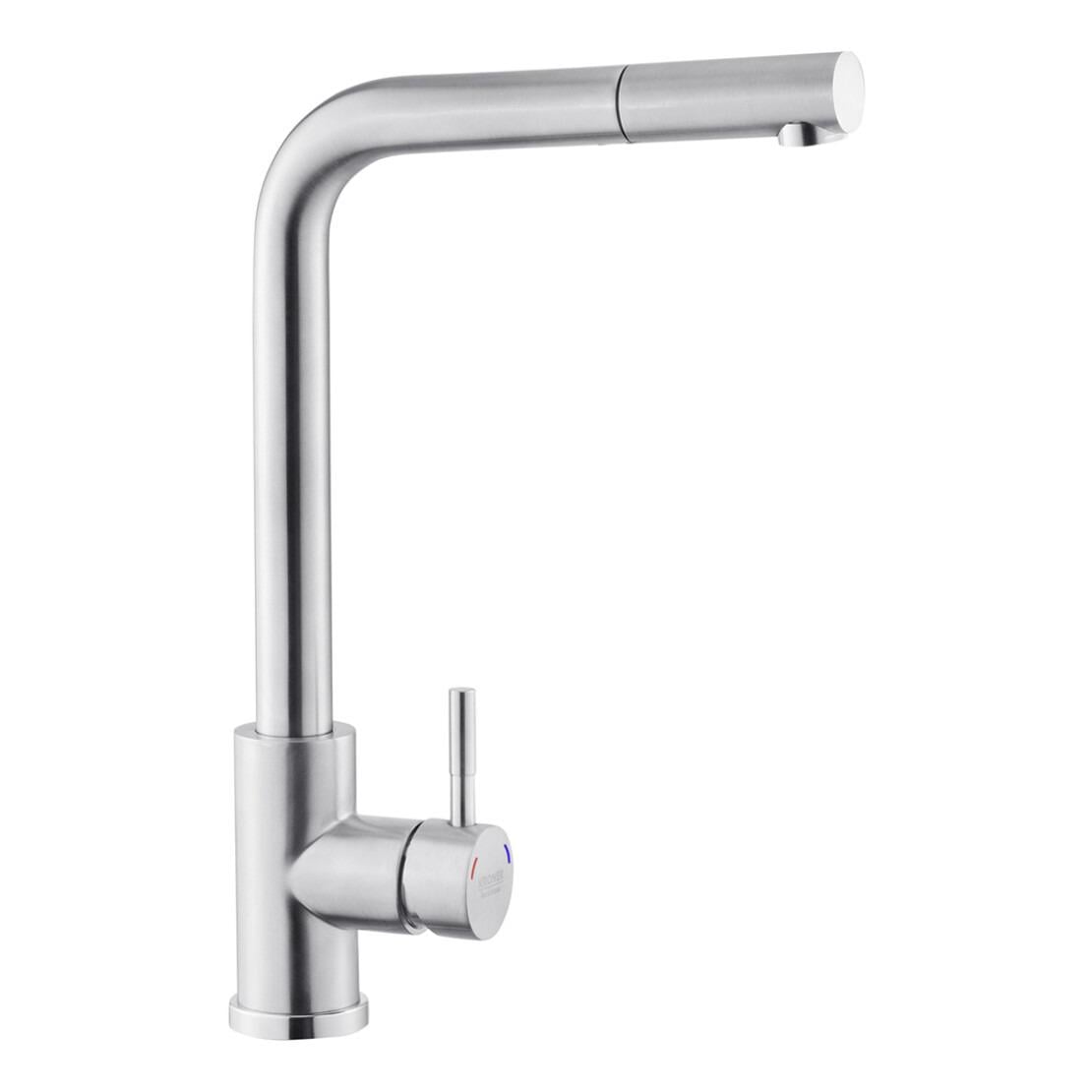 Змішувач для кухні з висувним виливом Kroner KRP Edelstahl Klassisch ESG03917 Сатин (26324566)