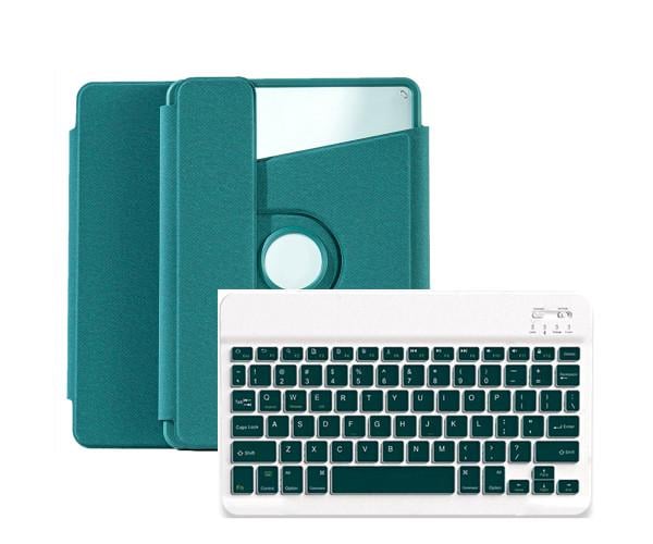 Чохол із Bluetooth-клавіатурою Glass Magnet Flip Cover 360 для Xiaomi Pad 6/6 Pro Зелений
