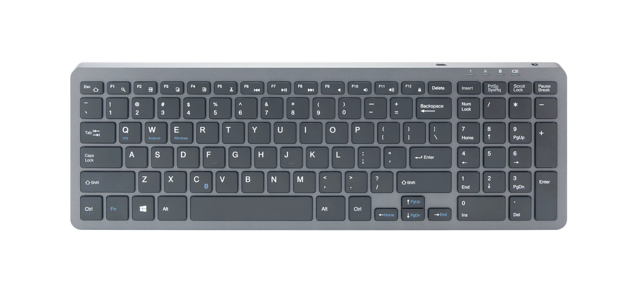 Клавіатура бездротова VHG B053 Slim Bluetooth 4.0/2.4 G Grey