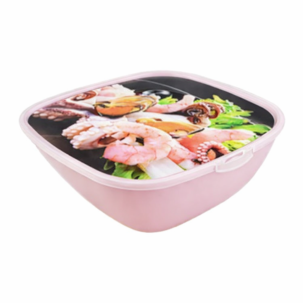 Миска с крышкой PB-225 1,5 л 19х19х8 см Светло-розовый (33088091) Миска с крышкой PB-225 1,5 л 19х19х8 см Светло-розовый (33088091)