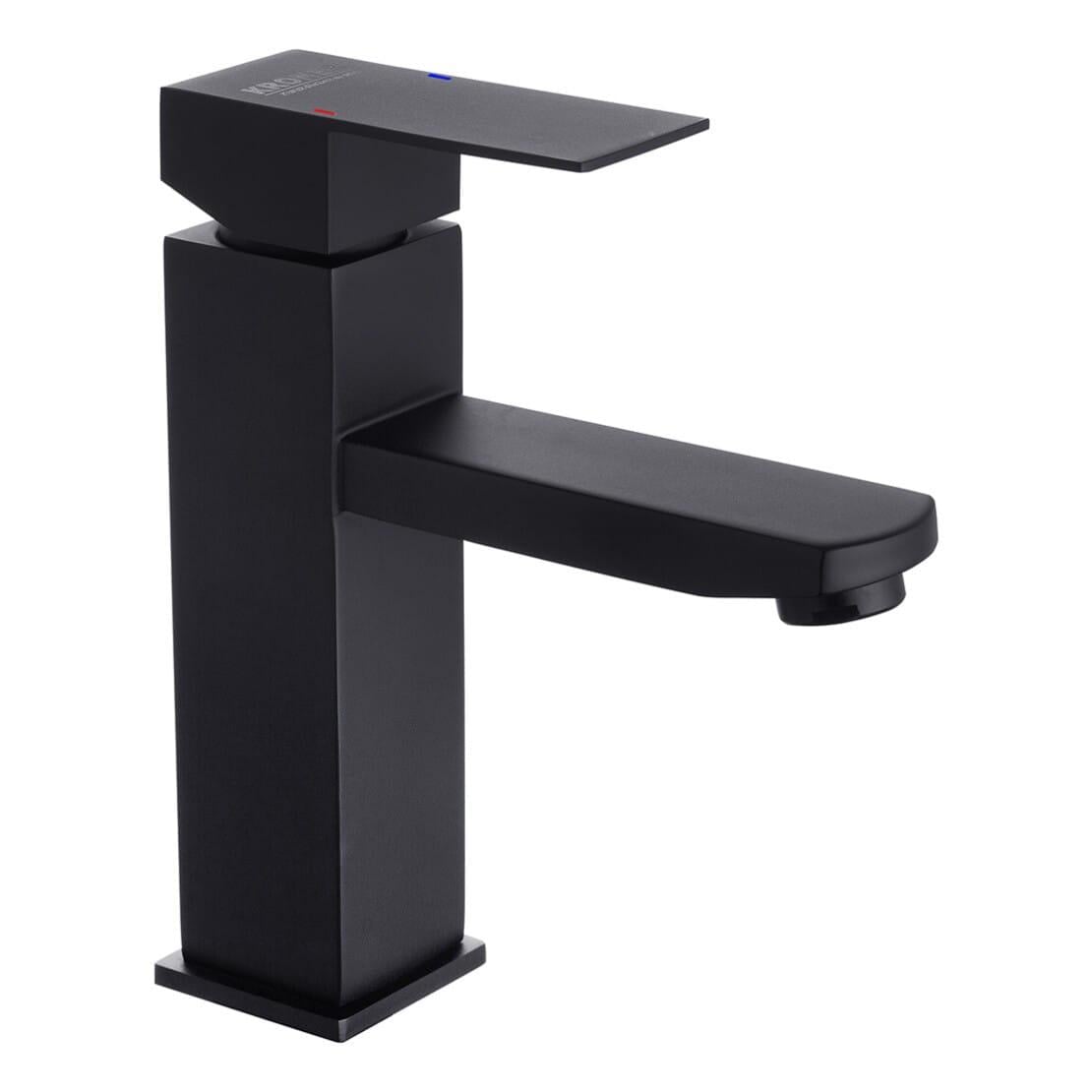 Змішувач для раковини Kroner KRP Edelstahl Kubus SCH010 одноважільний Чорний матовий (CV023010)