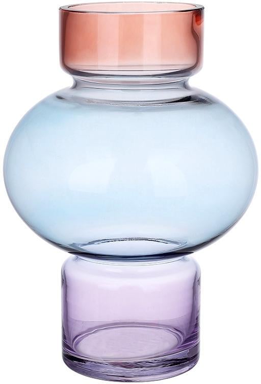 Ваза скляна Ariadne мурано 18х30 см Різнокольоровий