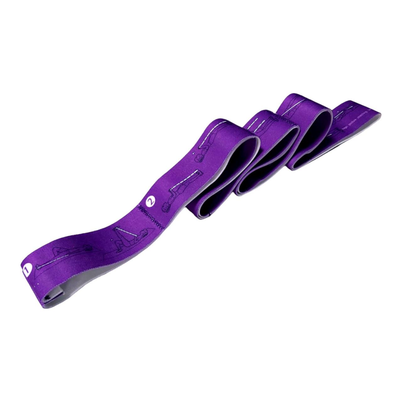 Еспандер-стрічка RollerUA еластичний сегментований з 8 петлями Purple - фото 3