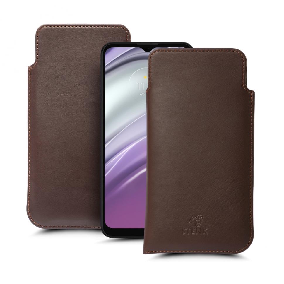 Футляр Stenk Elegance для Motorola Moto G20 Коричневый (68989)
