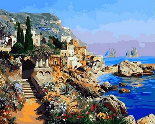 Картина по номерам Mariposa "Прибрежные скалы" 40x50 см (MR-Q2144)