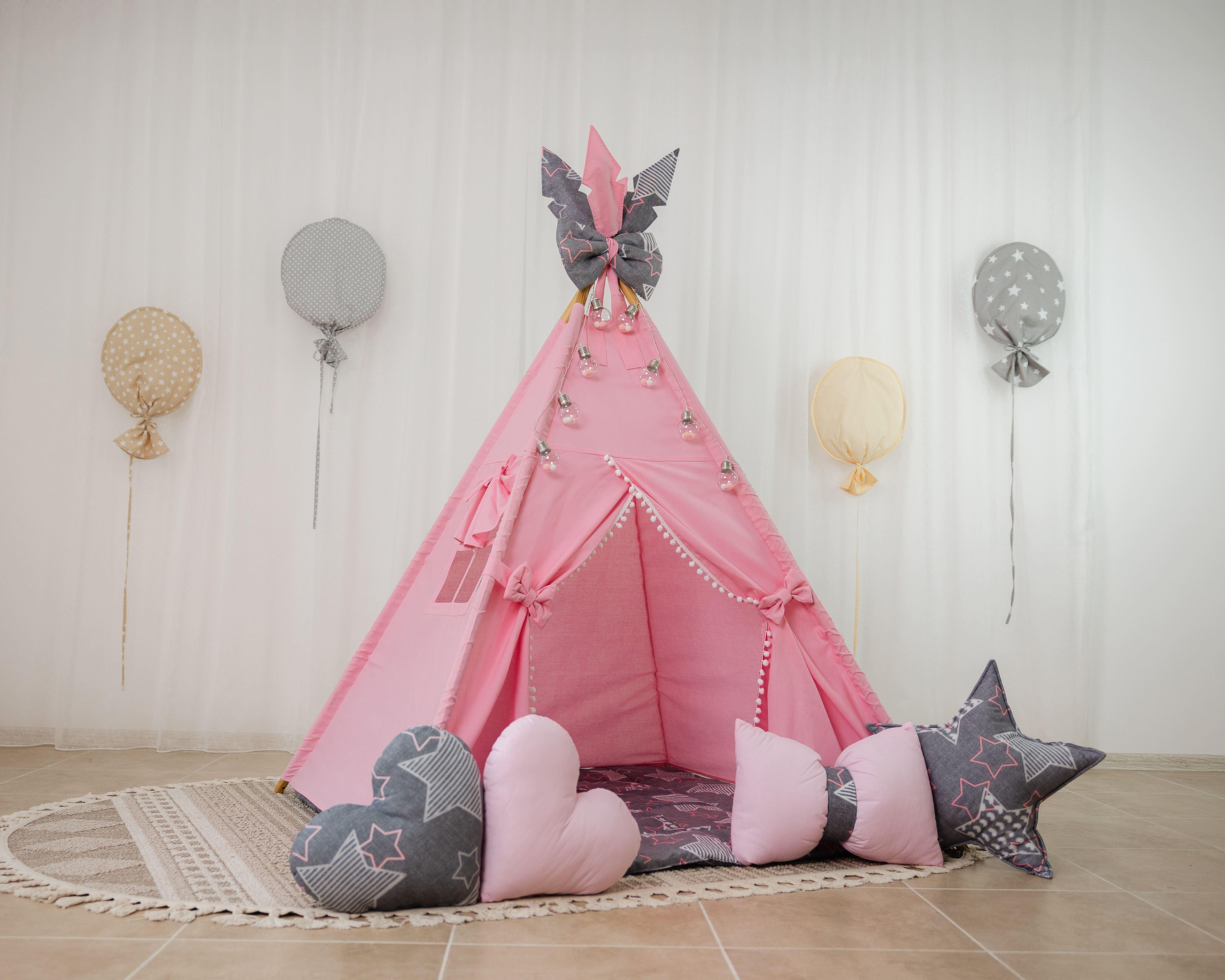 Вигвам для девочки Розовая мечта с 4 подушками (0000950) - фото 2 Вигвам для девочки Розовая мечта с 4 подушками (0000950) - фото 2