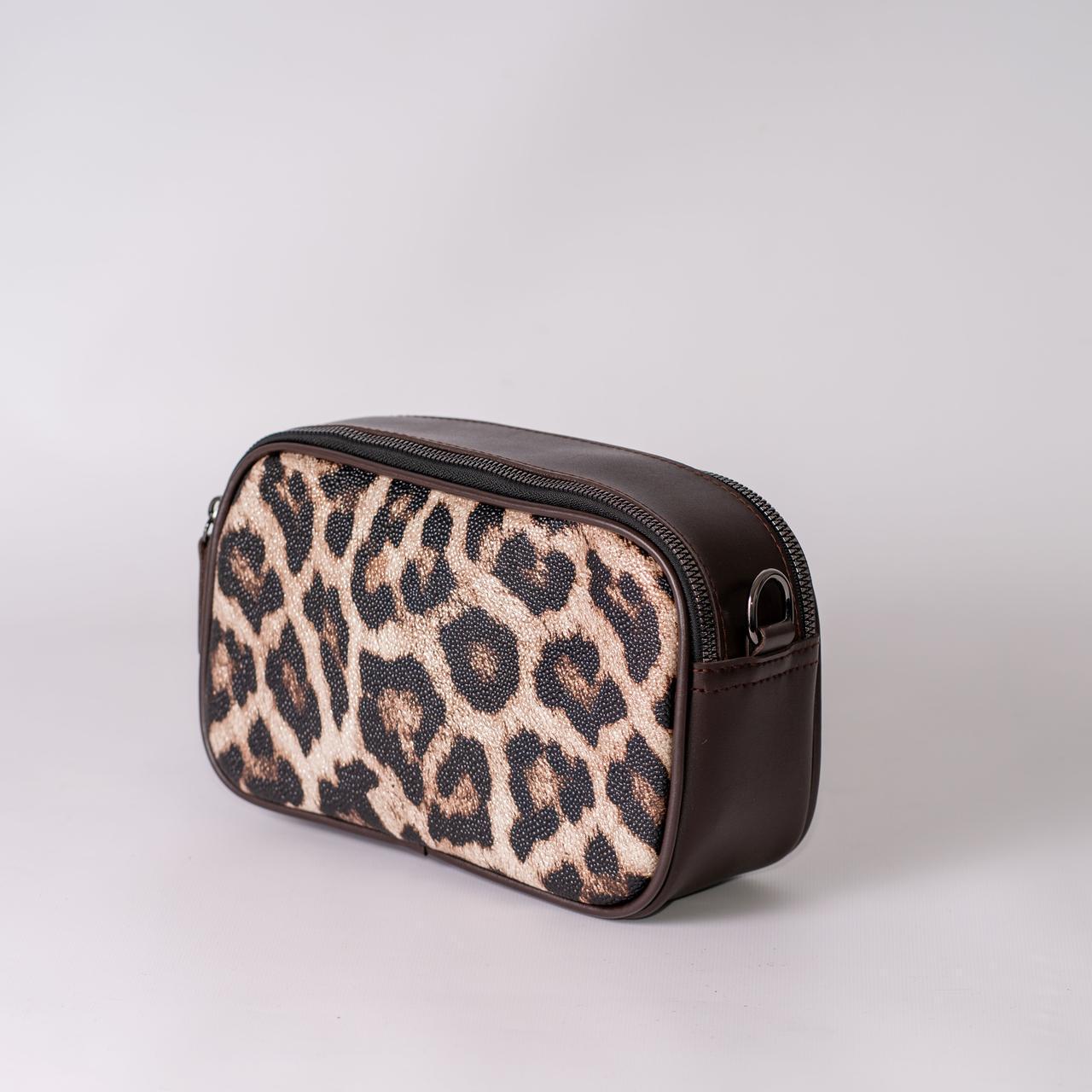 Сумка женская кросс-боди леопардовый XENIA № 43-24 из эко-кожи Коричневый - фото 3 Сумка женская кросс-боди леопардовый XENIA № 43-24 из эко-кожи Коричневый - фото 3