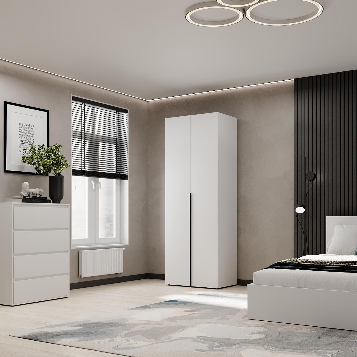 Шкаф распашной ART IN HEAD №1 Light 800x500x2200 мм Белый бриллиант (GALT11010000000) - фото 3