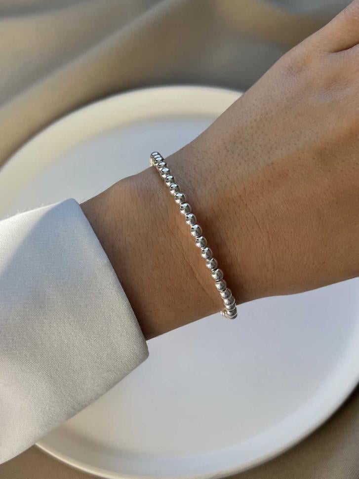 Браслет из бусин под серебро (4904) Браслет из бусин под серебро (4904)