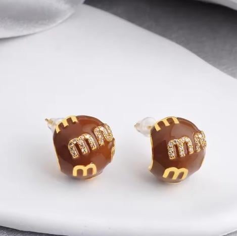 Серьги Міу Міу с фианитами (34649626)