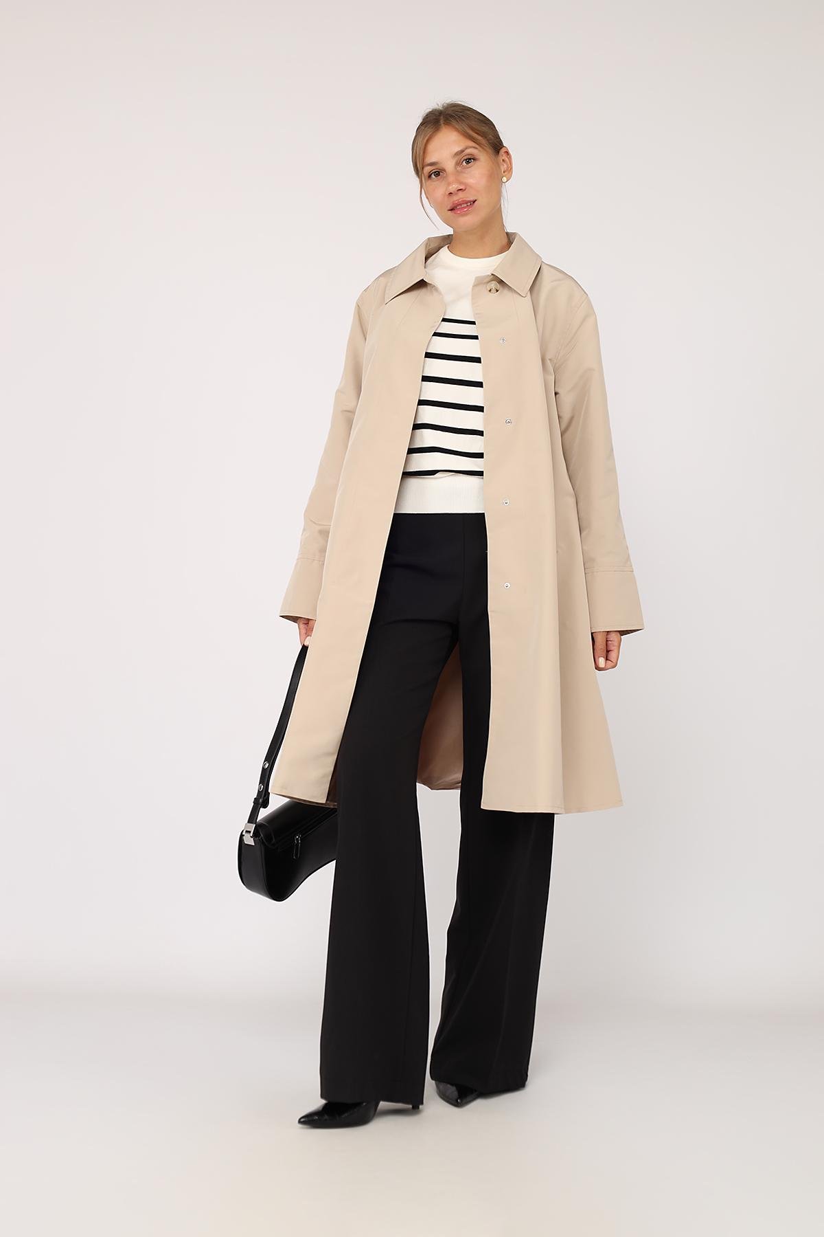 Плащ жіночий ЦБ-00279722 р. 46 Бежевий (28425561) - фото 2 Плащ жіночий ЦБ-00279722 р. 46 Бежевий (28425561) - фото 2