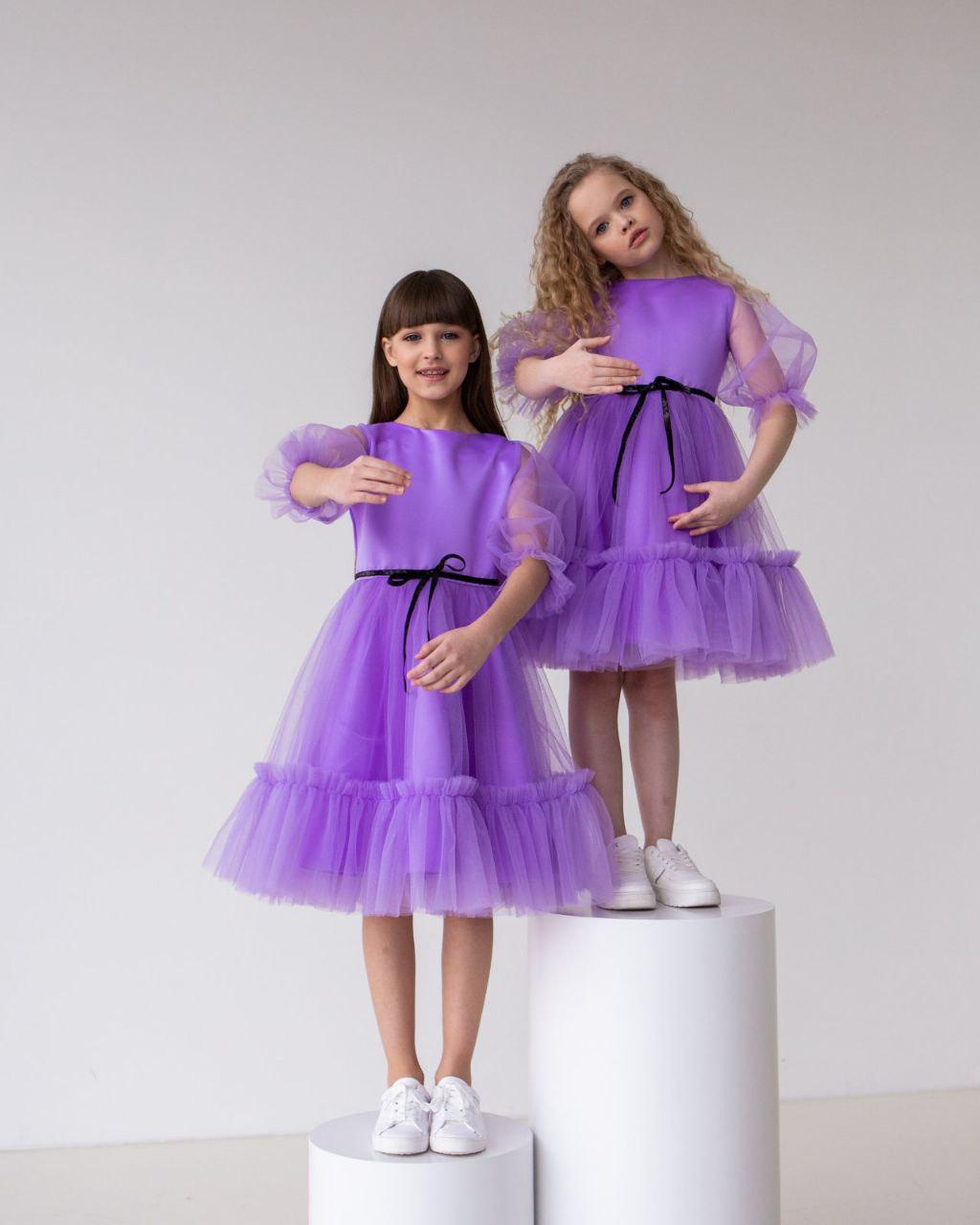 Платье праздничное для девочки 104 см Фиолетовый (2229160391) - фото 15 Платье праздничное для девочки 104 см Фиолетовый (2229160391) - фото 15