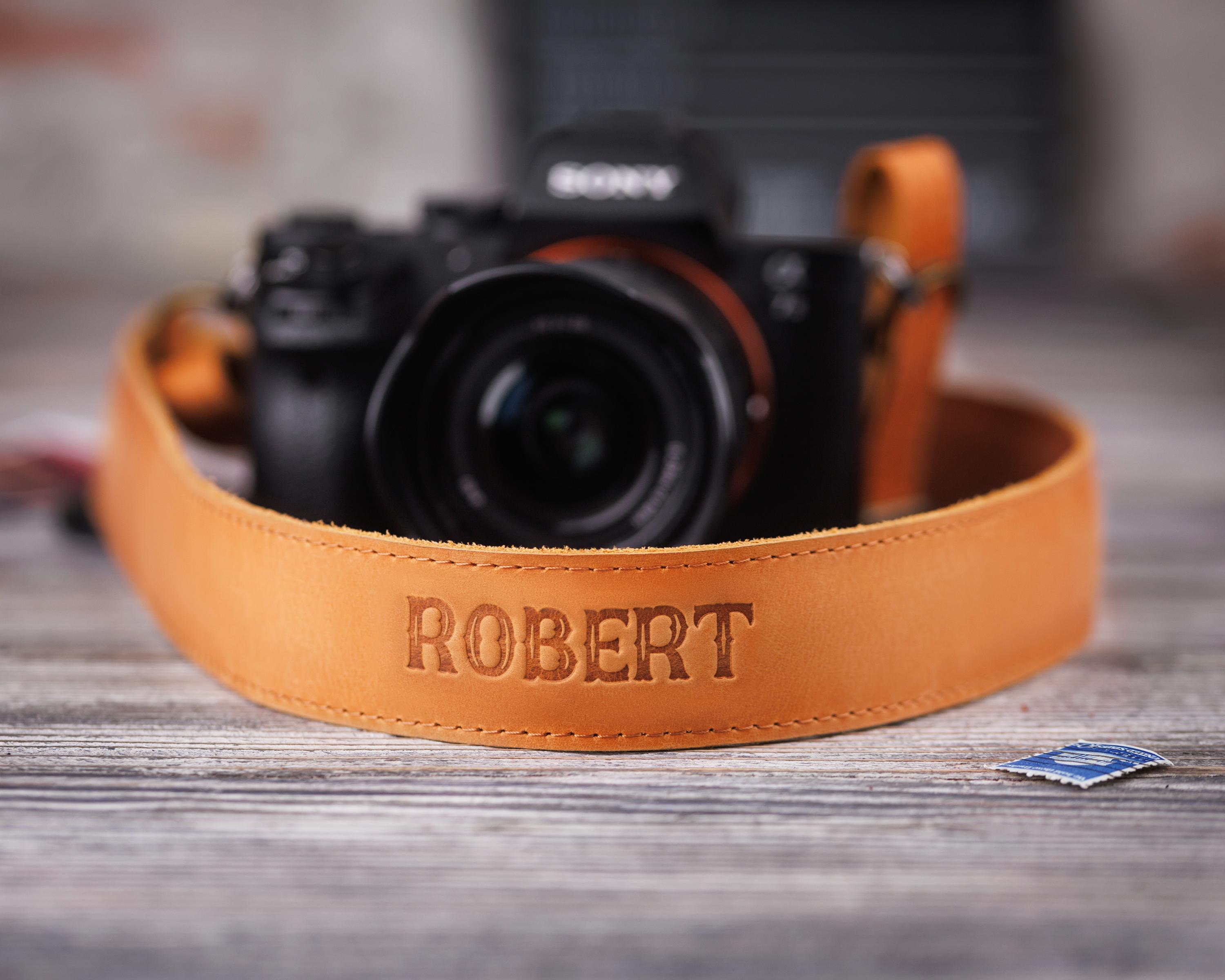 Ремінь шкіряний для фотокамери з персоналізацією Зелений (1208) - фото 3