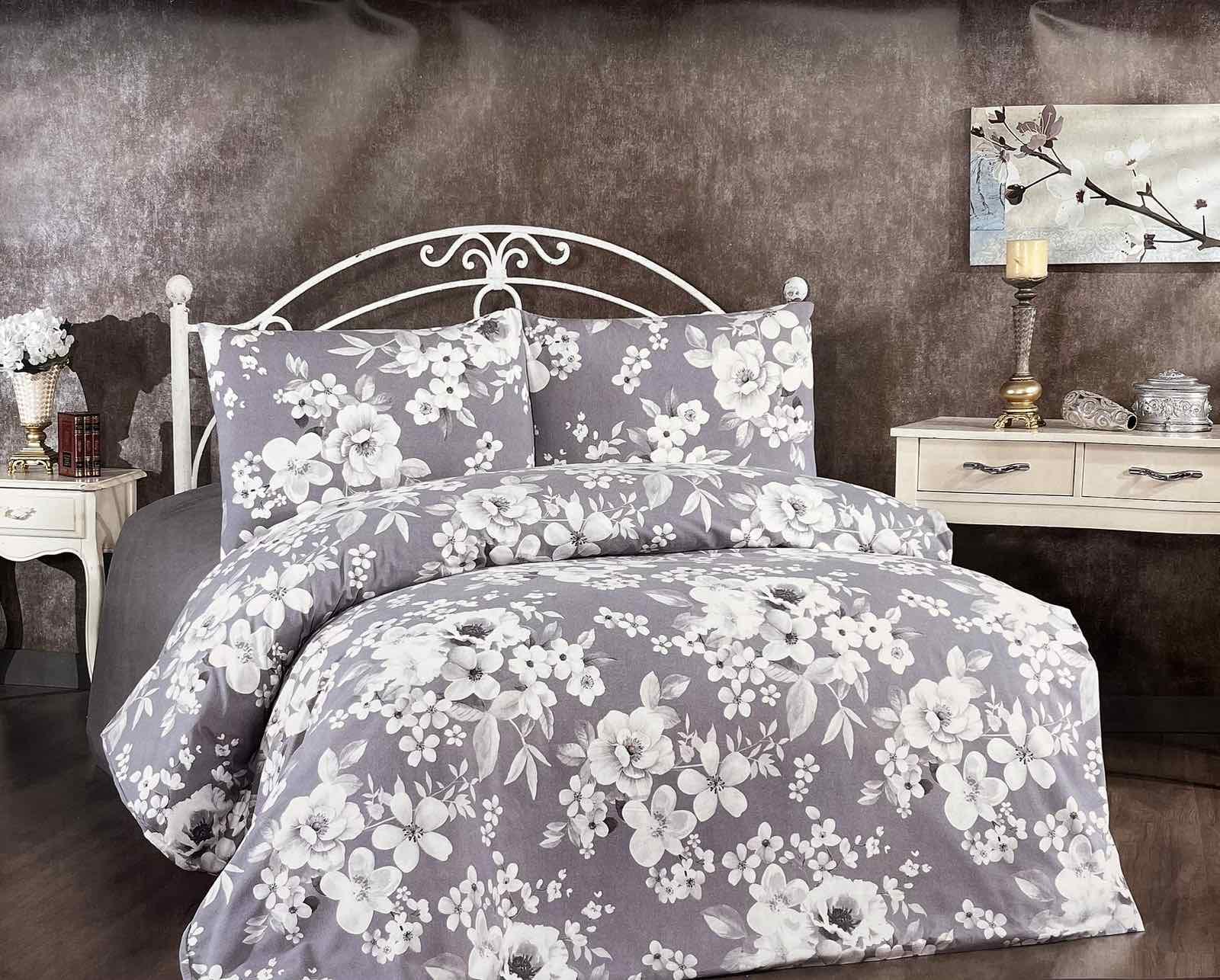 Комплект постільної білизни BELIZZA Daffodil фланель 160x220 см Grey (CN29106)