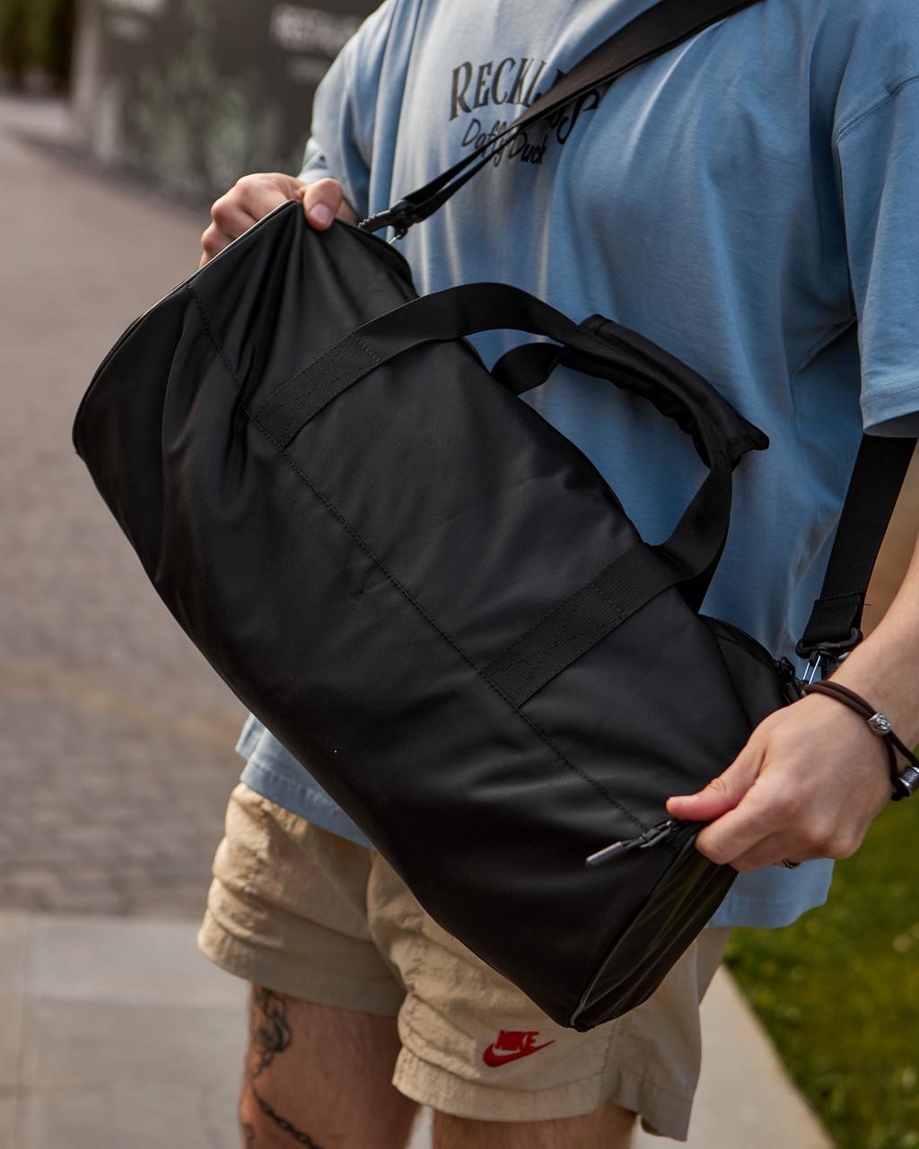 Сумка бочка с карманом для обуви 30 л Черный (392229792) - фото 2 Сумка бочка с карманом для обуви 30 л Черный (392229792) - фото 2