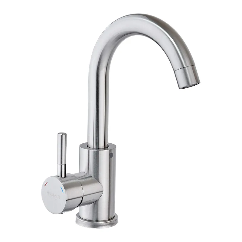 Смеситель для умывальника Armata SUS-001-C/N без подвода Нержавеющая сталь (CH6182)