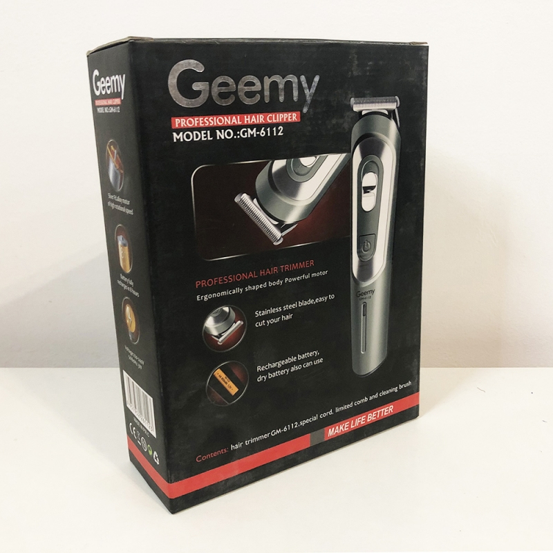 Машинка для стрижки аккумуляторная Gemei GM-6112 3W Gray (tf4357) - фото 6