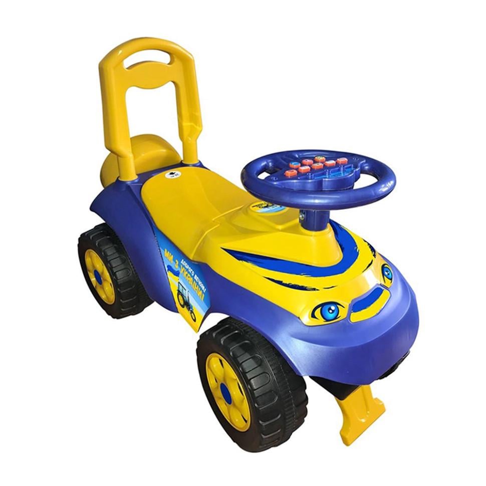 Толокарь детский Bambi от 1 года 63 см с отделением для вещей и звуковыми эффектами унисекс Золотой (DK-170-K-146)