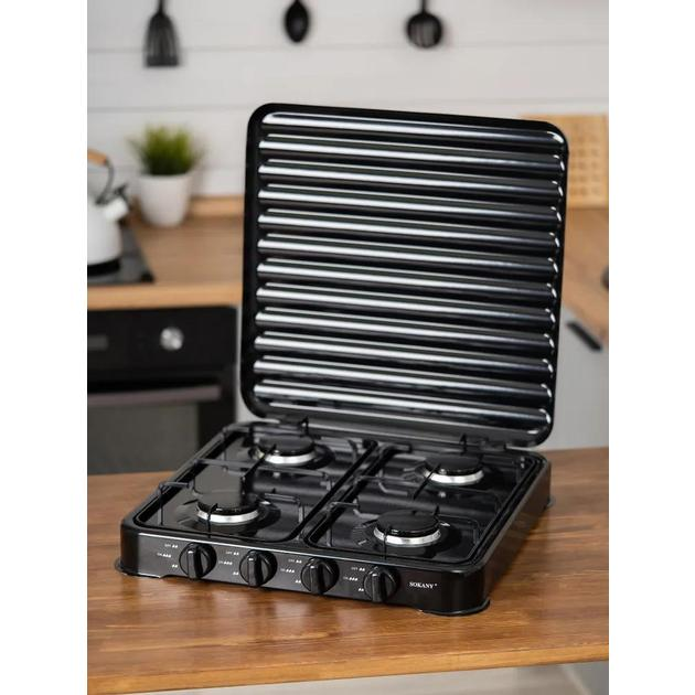 Плита газовая Sokany SK-6004 на 4 комфорки настольная (70691) - фото 3