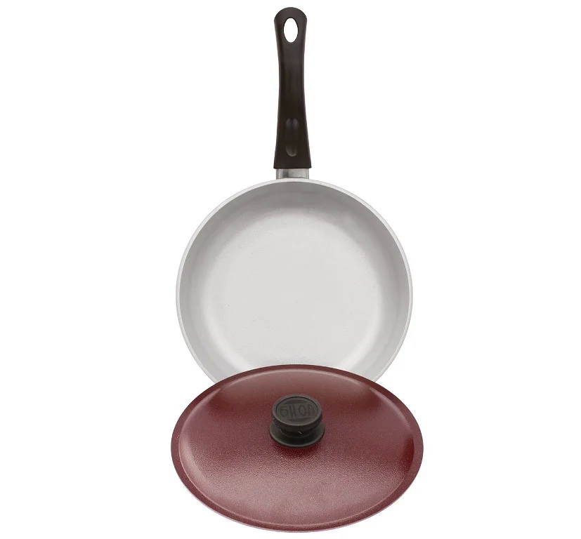 Сковорода алюминиевая с ровным дном и крышкой Биол 28 см (А283Д) - фото 2 Сковорода алюминиевая с ровным дном и крышкой Биол 28 см (А283Д) - фото 2