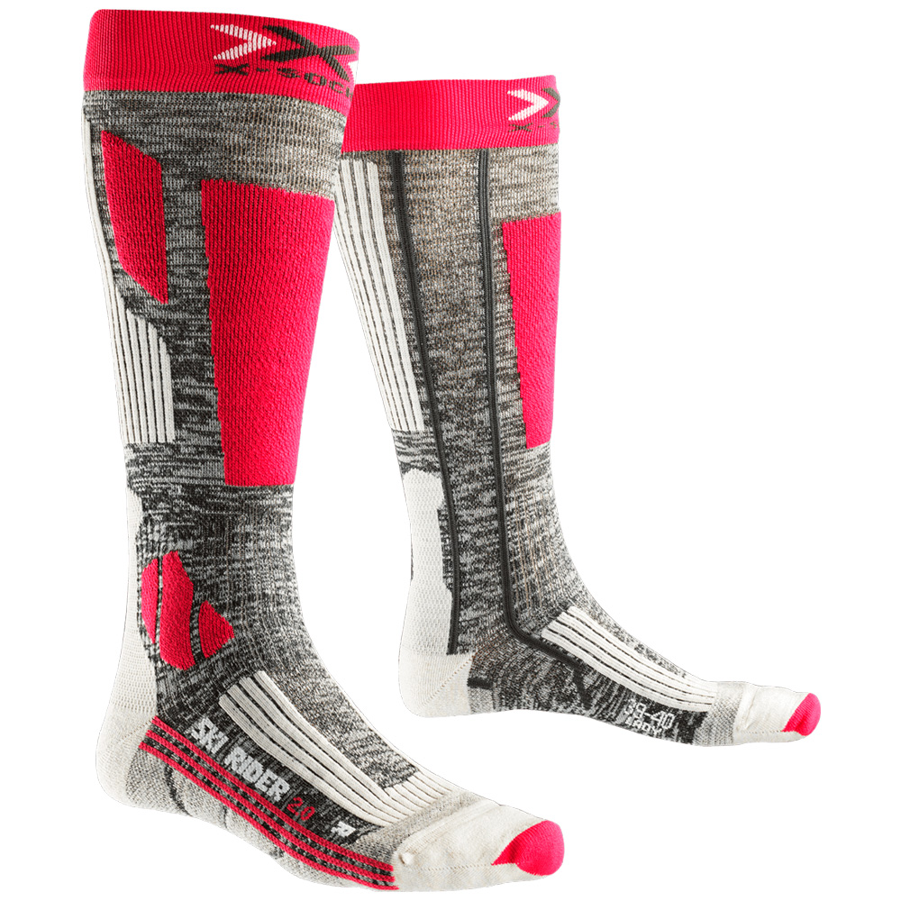 Женские носки X-Socks Ski Rider 2.0 X100093-G150 р. 35/36 Grey Melange/Fuchsia