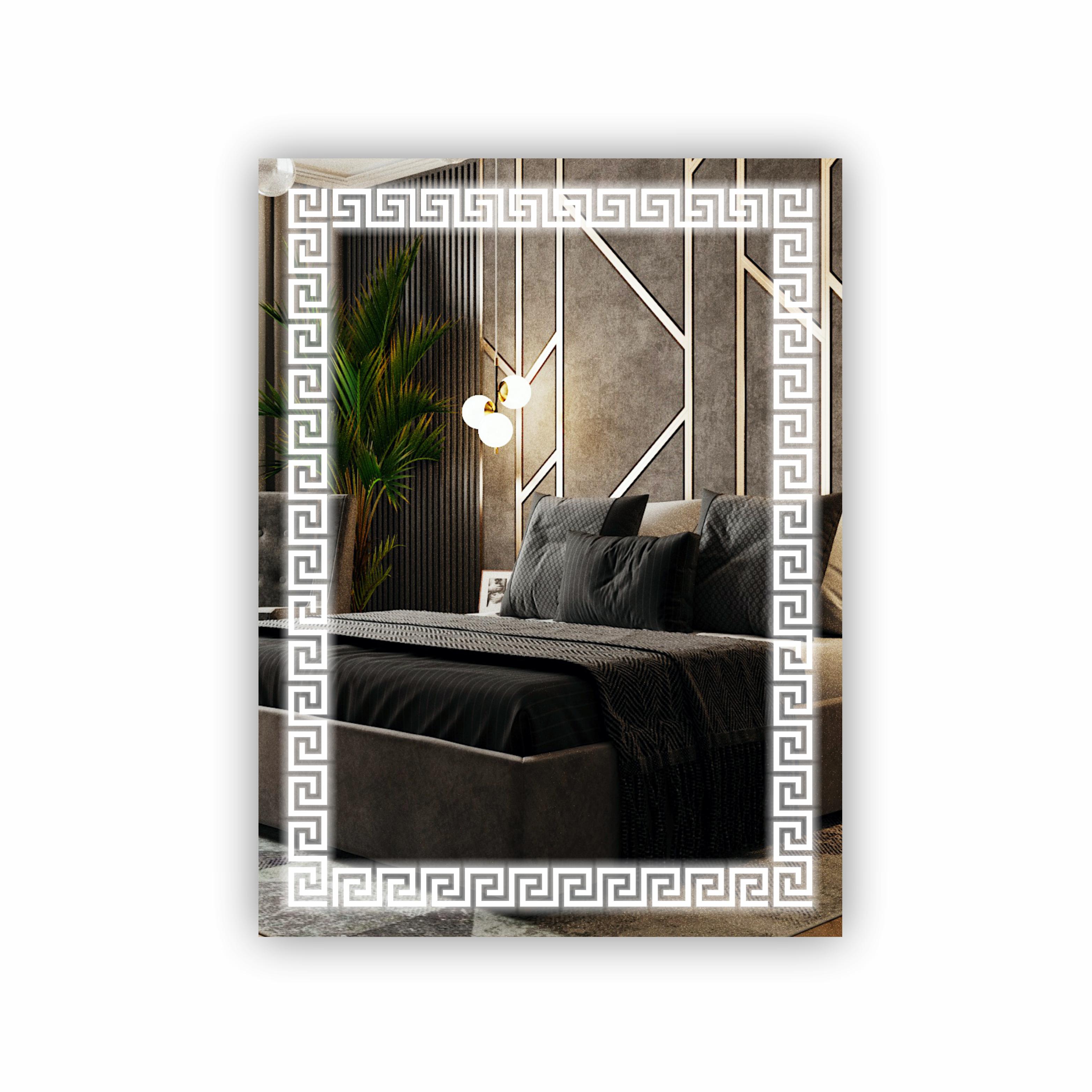 Зеркало с LED подсветкой 600х800 мм (R-008)