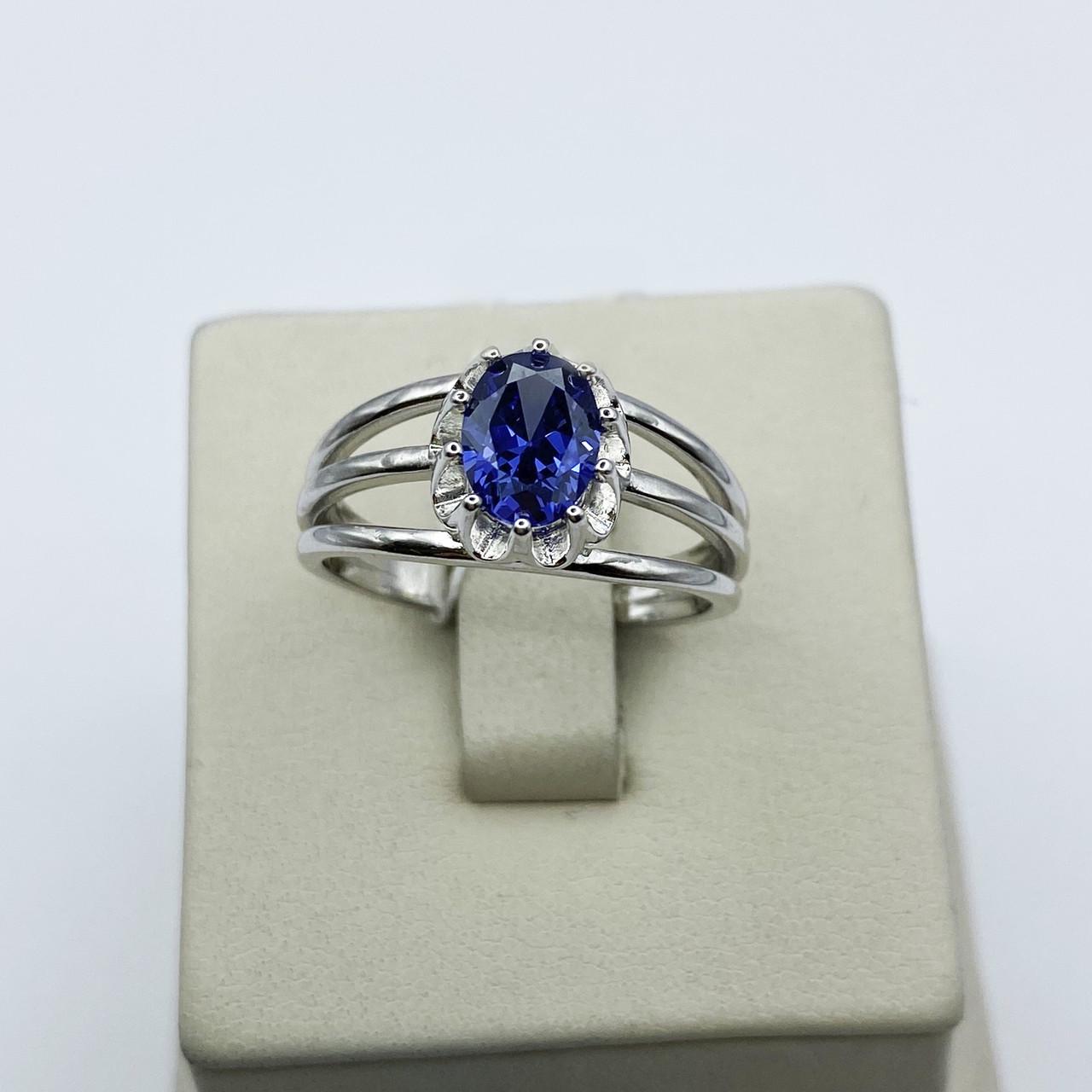 Кольцо серебряное с танзанитом р. 18 4,52 г (1937215081)