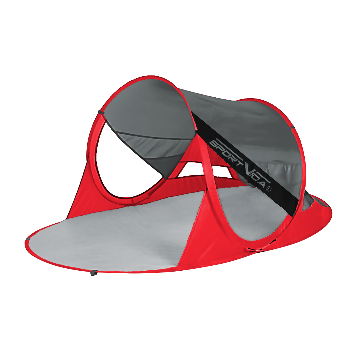 Тент пляжный SportVida 190x120 см Grey/Red (SV-WS0009)