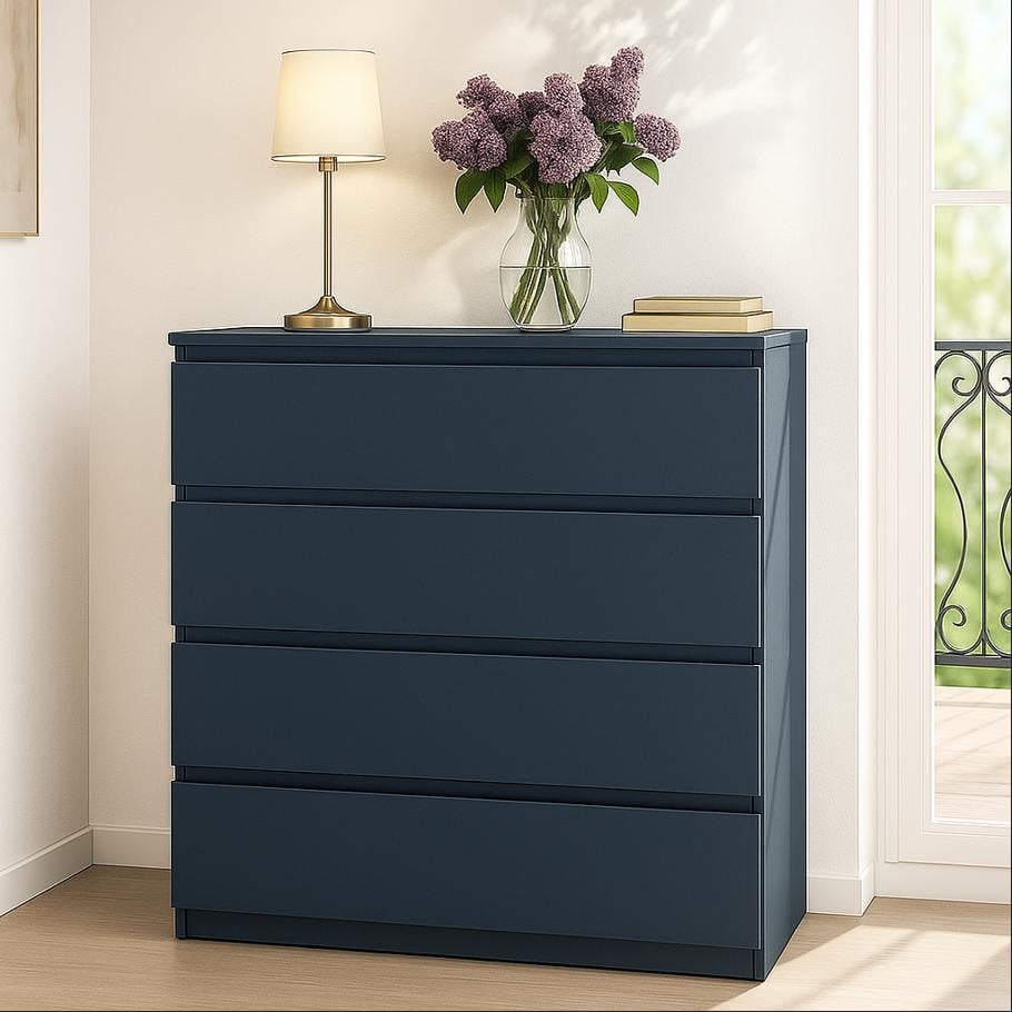 Комод Мастер Форм Брайт телескопические направляющие 900х376х950 мм Антрацитовый