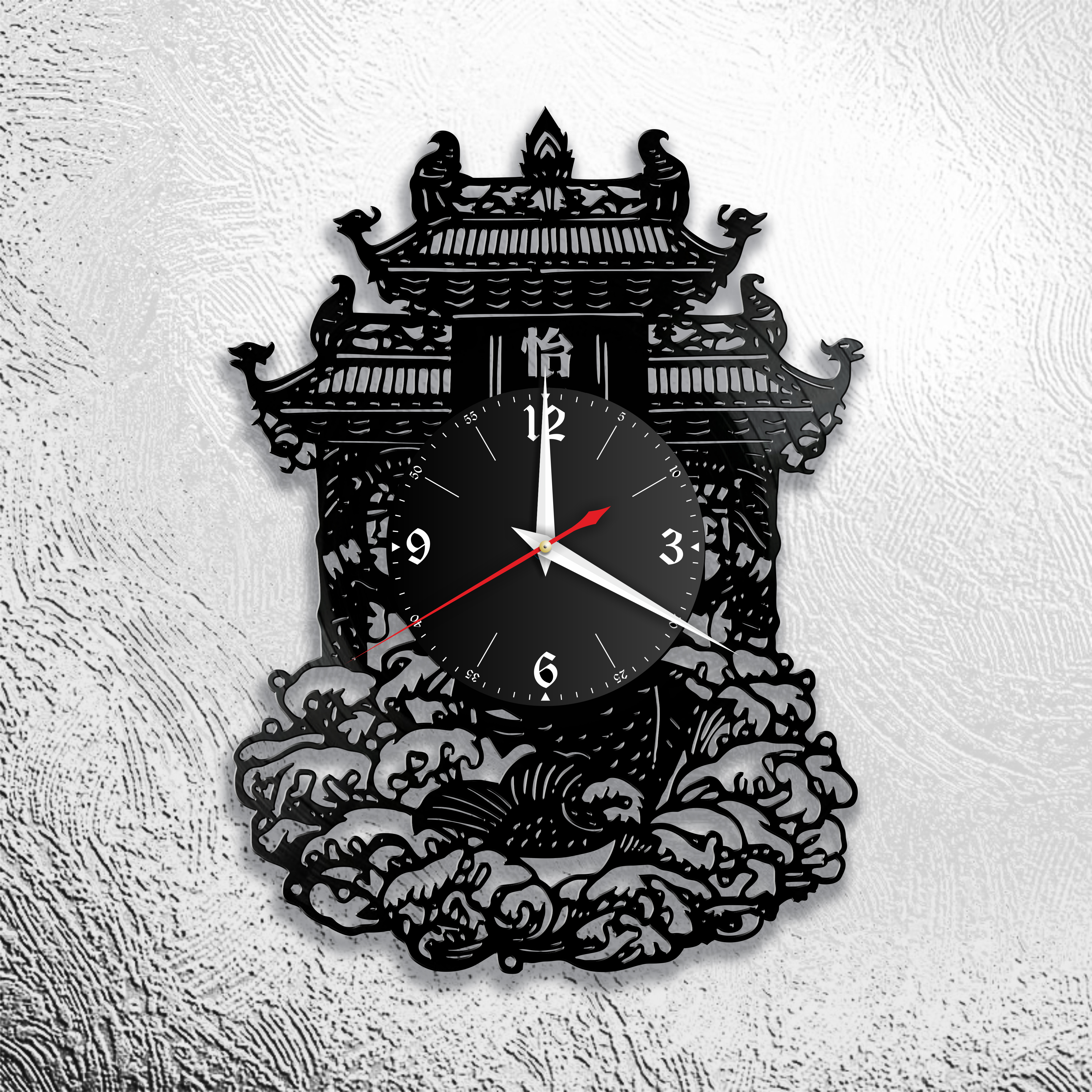 Часы настенные Китай 0938 из виниловой пластинки