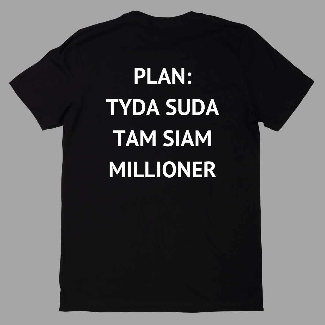 Футболка Plan: Tyda suda, tam siam, millioner XL Черный (2260)