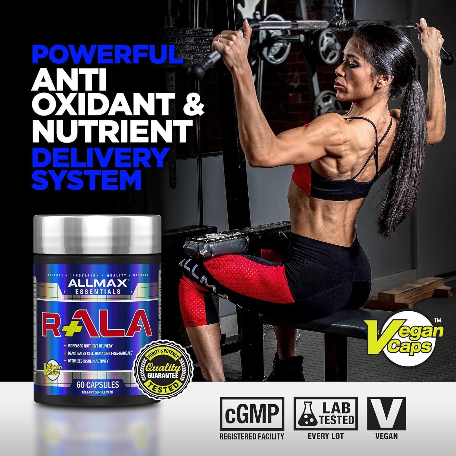 Кислота Альфа-ліпоєва AllMax R+ALA 60 кап. - фото 3