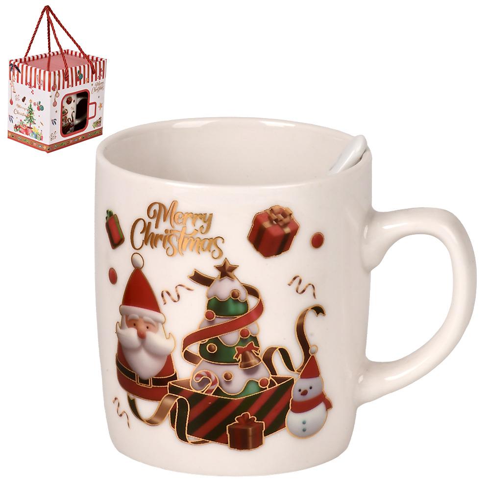Чашка новогодняя с ложкой Christmas 230 мл (R34141)