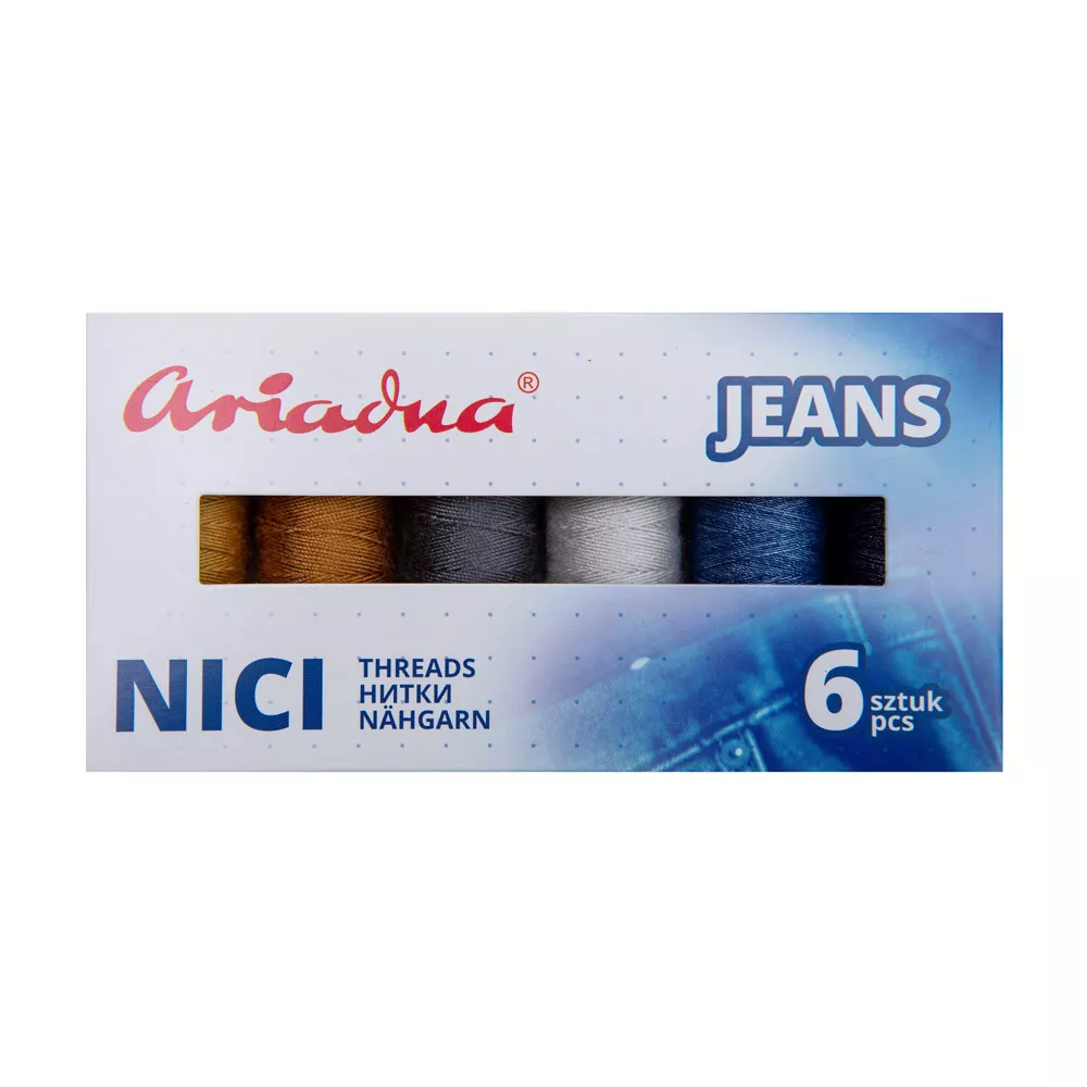 Набор нитей Ariadna для джинса Jeans Talia 3070 м и Nokton 80C 150 м 6 цветов (26286481)
