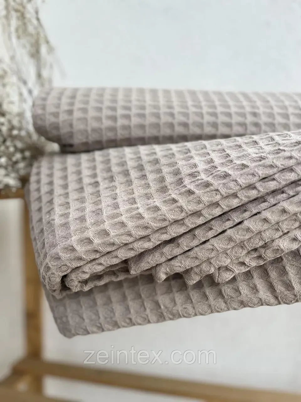 Покривало ZEINTEX Greece вафельне 220х240 см Капучино (18094214) - фото 3 Покривало ZEINTEX Greece вафельне 220х240 см Капучино (18094214) - фото 3