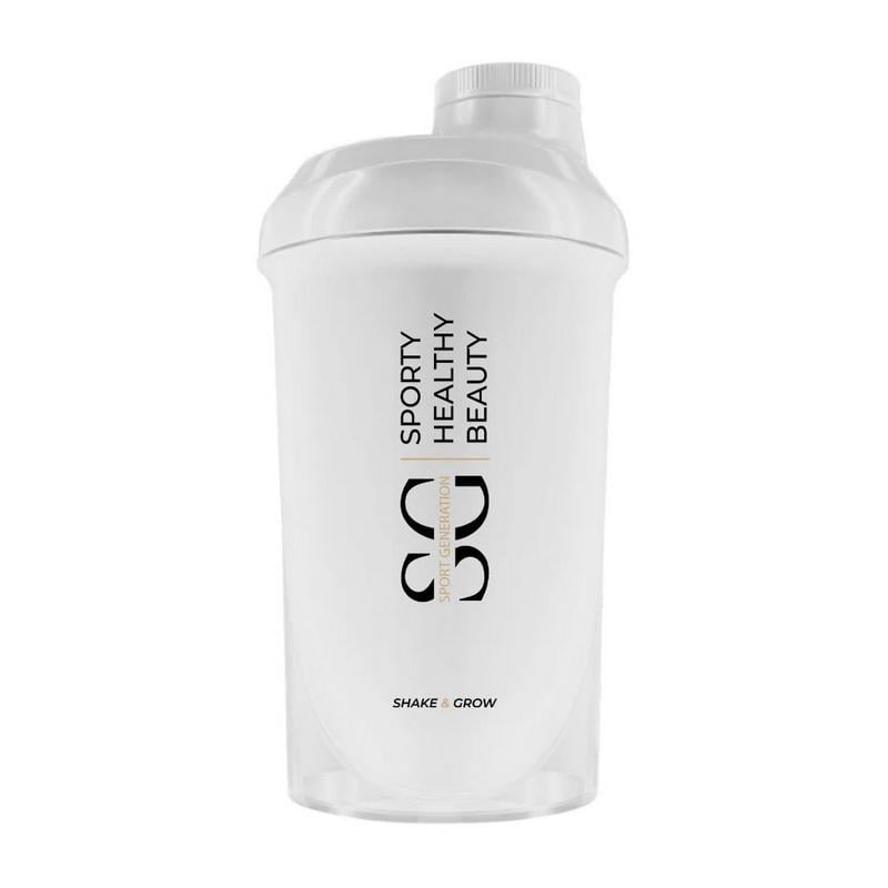 Шейкер для протеина и спортивного питания с крышкой на резьбе Sport Generation Shaker 500 мл Белый
