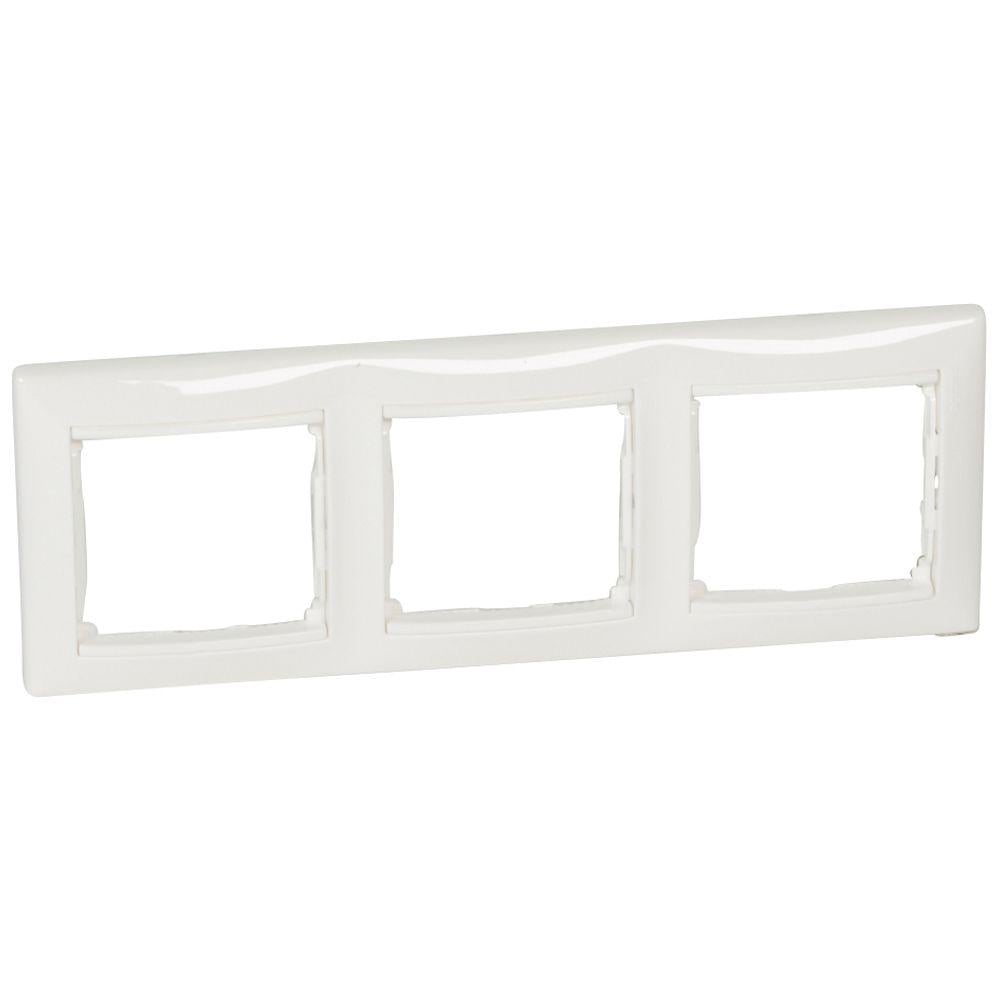 Рамка Legrand Valena 3-постовая горизонтальная Белый (774453) Рамка Legrand Valena 3-постовая горизонтальная Белый (774453)