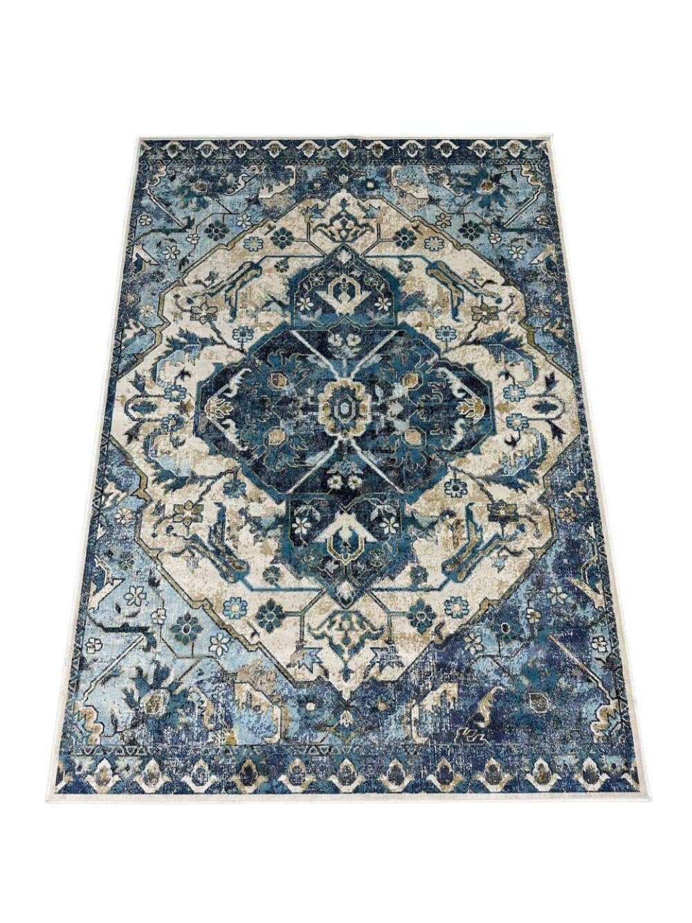 Ковер GLORIOUS 160x230 см Синий/Бежевый/Коричневый (000099580)