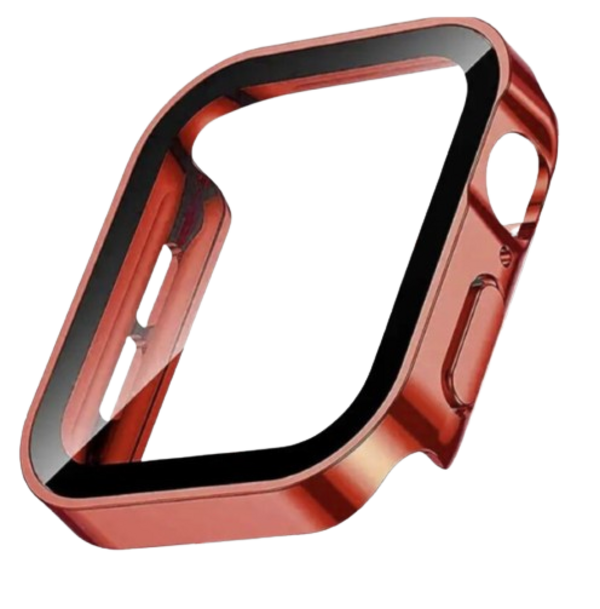 Чехол защитный со стеклом для Apple Watch 44 мм Красный (411844557)