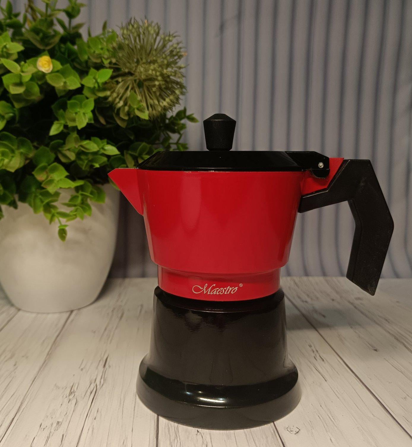 Гейзерна кавоварка Maestro Espresso Mocha алюмінєва 150 мл 3 чашки (59793)