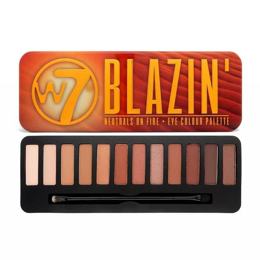 Палетка теней для век W7 Blazin Neutrals On Fire Eye Цвет Palette Warm Nude Orange and Brown (28099)