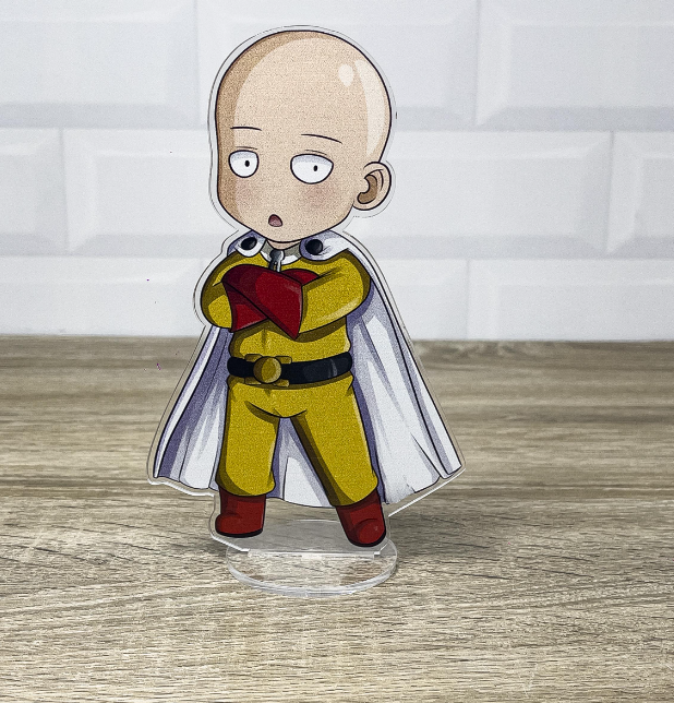 Фигурка акриловая коллекционная WorkPlaceShop One-Punch Man-Ванпанчмен-Сайтама 17 см