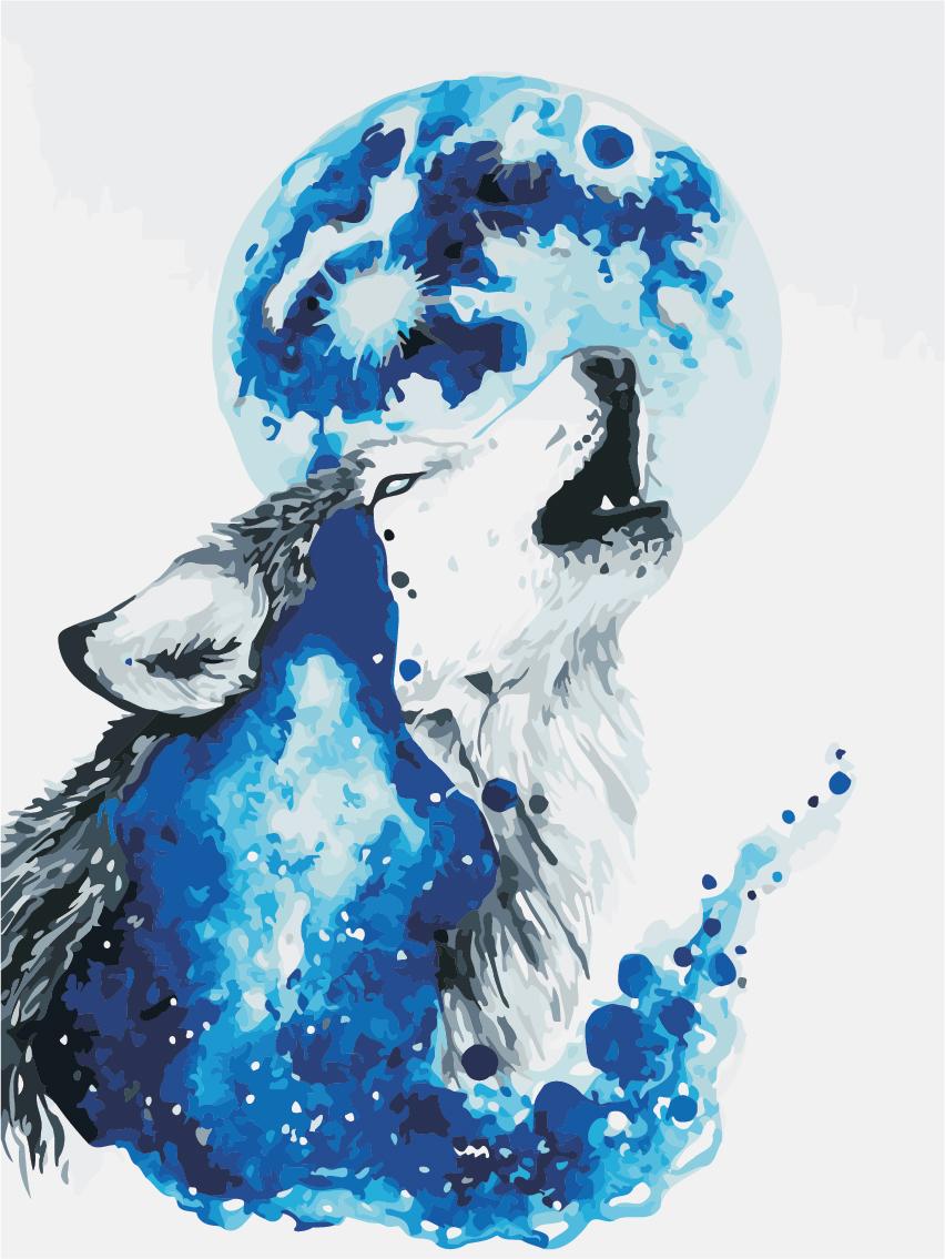 Картина по номерам ArtStory Песня волка 30x40 см (AS0926)