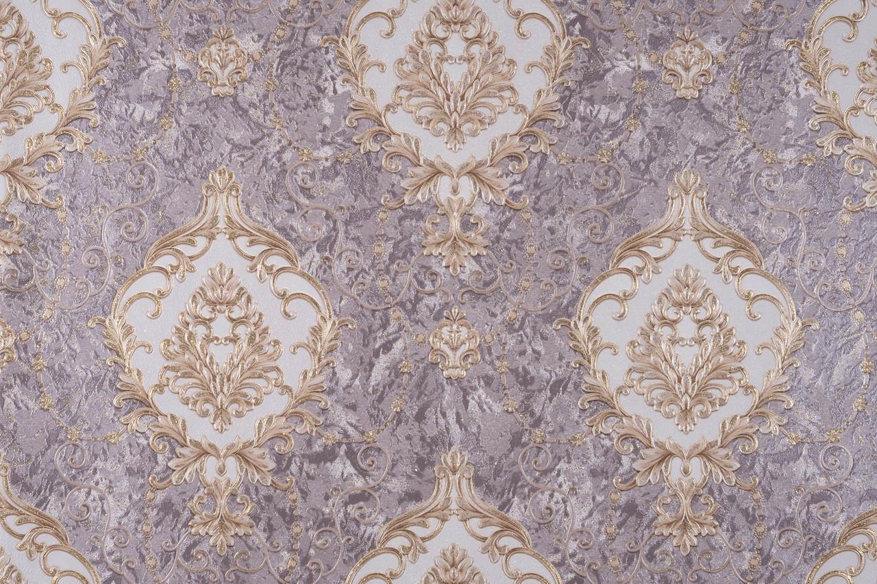 Обои флизелиновые Elegance Розалия 2377-23 Декор винил горячего тиснения 1,06х10,05 м Фиолетовый