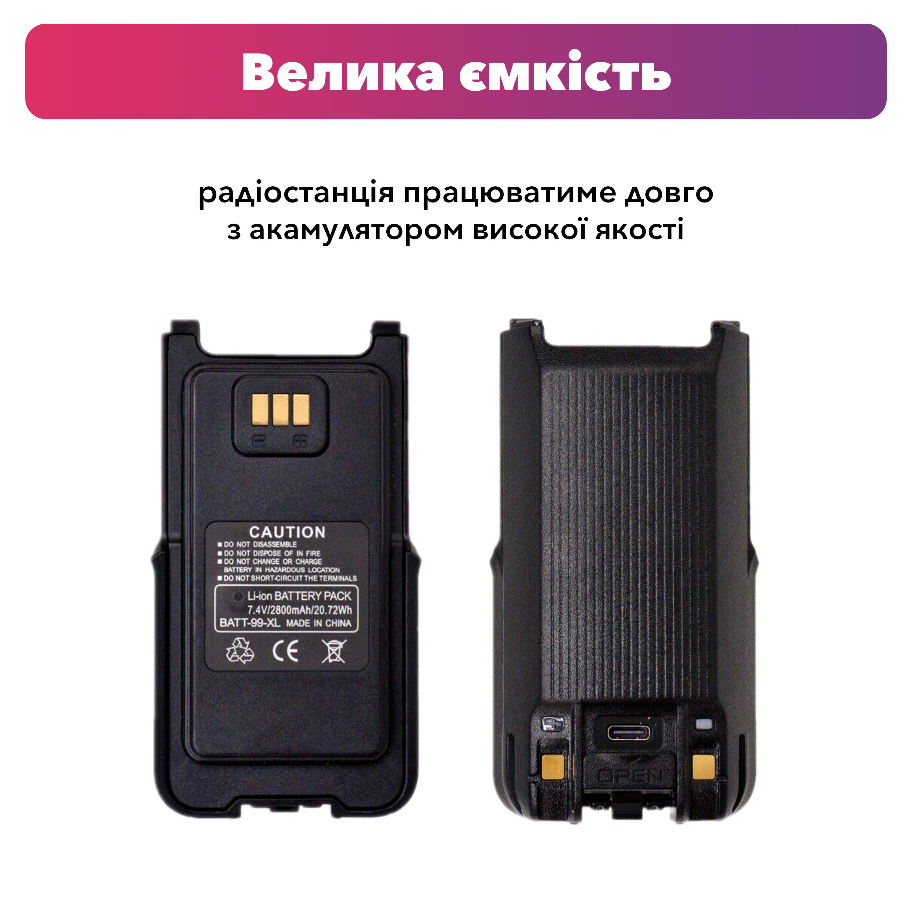 Радіостанція портативна TYT TH-UV99 дводіапазонна 10 Вт IP68 2800 мАh (008805) - фото 3
